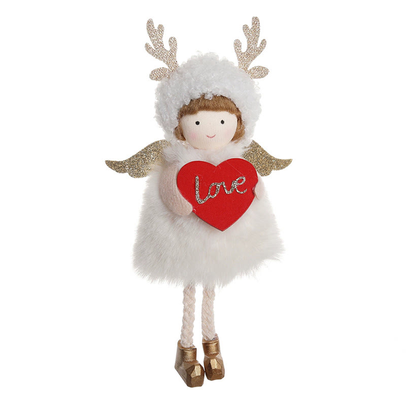 Rubbyoo Plush Christmas Angel Ornament – Lovely Xmas Tree Hanging | Heartfelt Holiday Gift For Kids - White - image 5