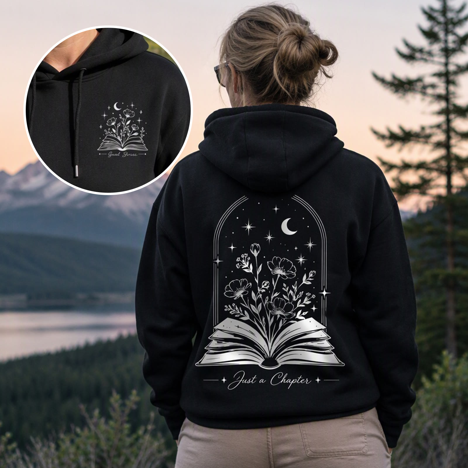 Rubbyoo Just A Chapter Unisex Hoodie  - image 2