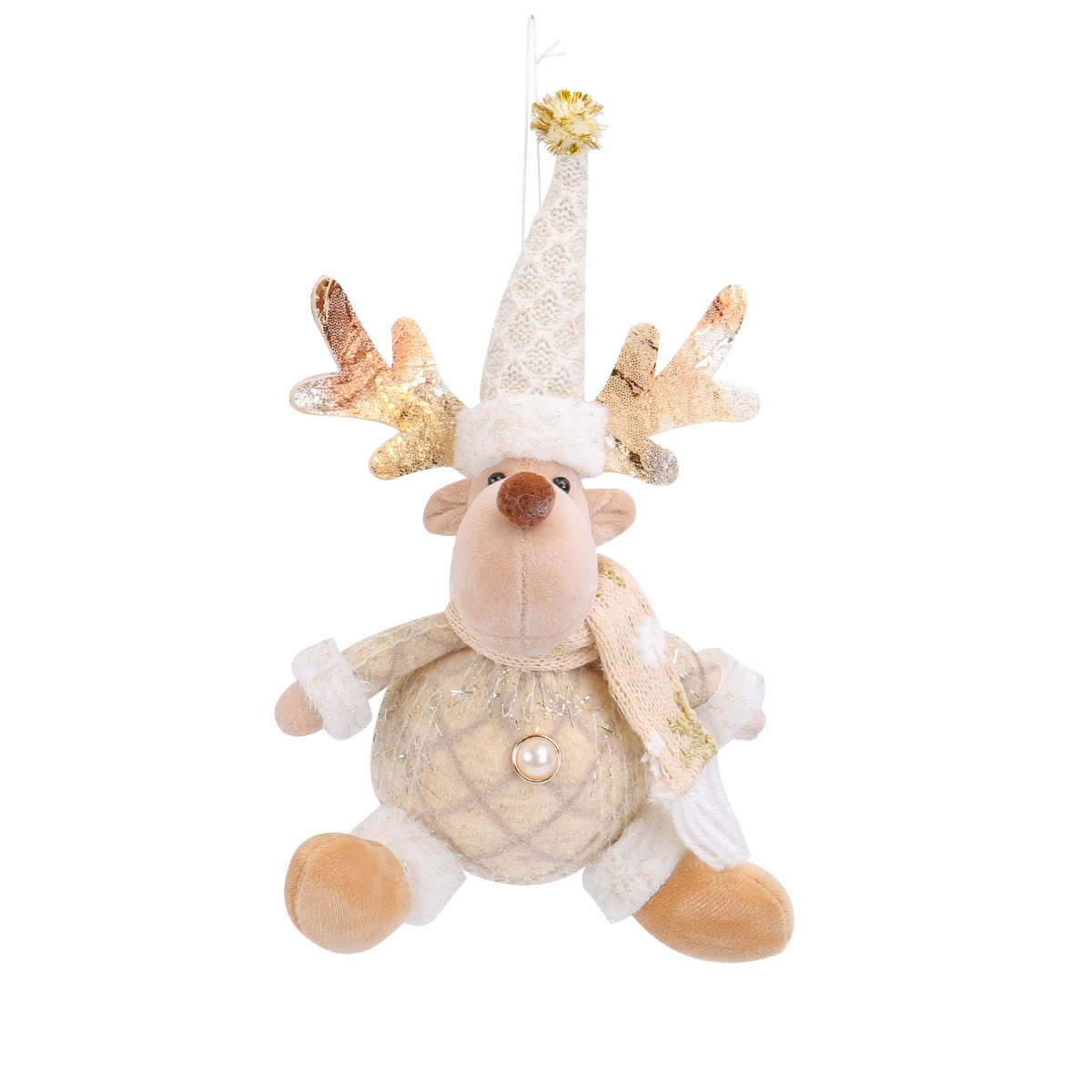 Rubbyoo Christmas Plush Ornament - Adorable Fireplace Decor | Heartwarming Xmas Tree Hanging - Deer - image 6