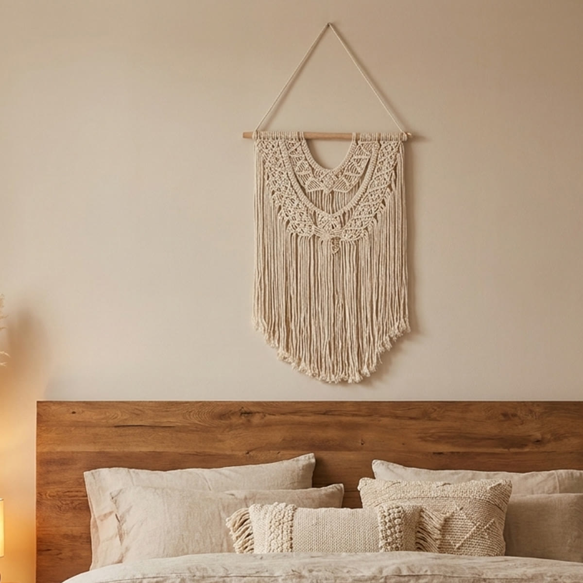Rubbyoo Boho Geometric  Wall Hanging - Macrame Woven Tassel Interior Decor | Elegant Timeless Doorway Display - image 1