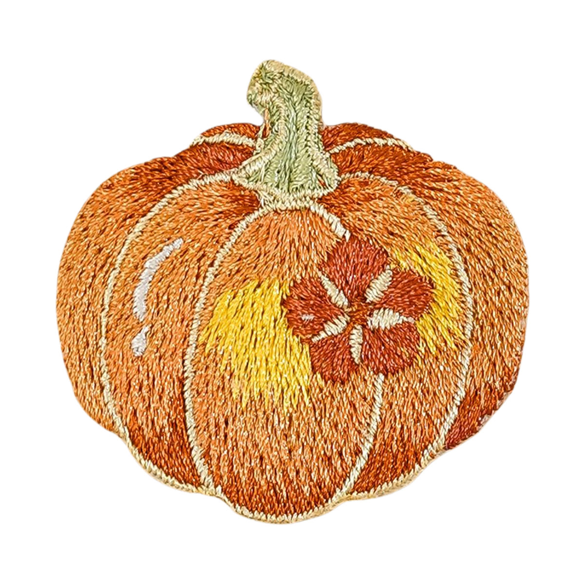 Rubbyoo Autumn Embroidered Patch - Thanksgiving Pumpkin Iron On Patch | Diy Appliques For Clothing - Pumpkin A - image 2