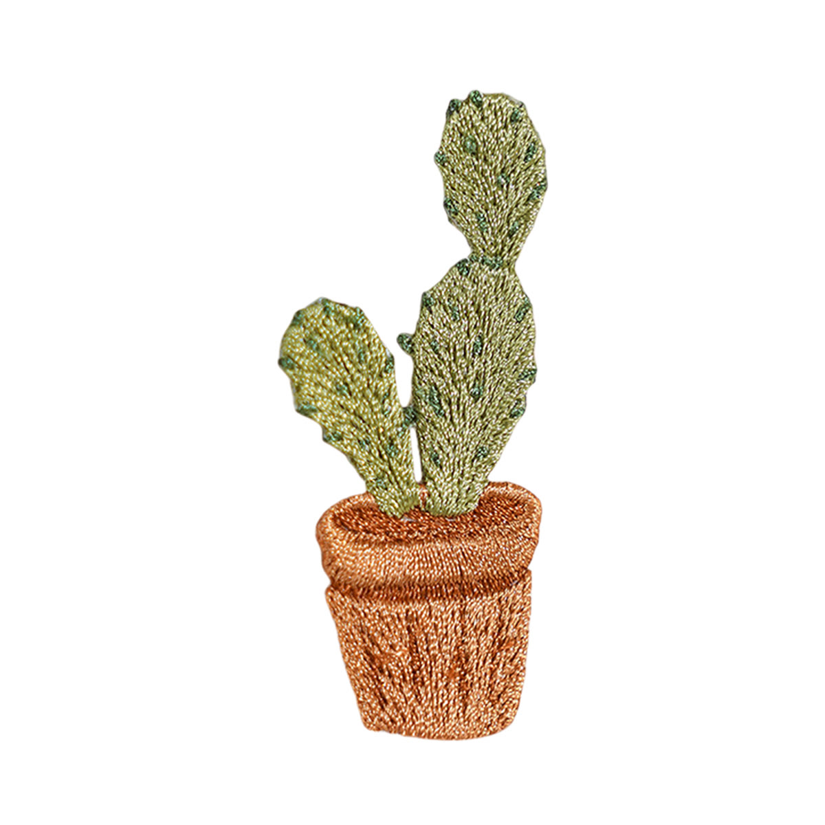 Rubbyoo Houseplant Embroidered Patch - Potted Plant Iron-on Applique | Nature Floral Clothing Patch - Potted Plant B - image 2