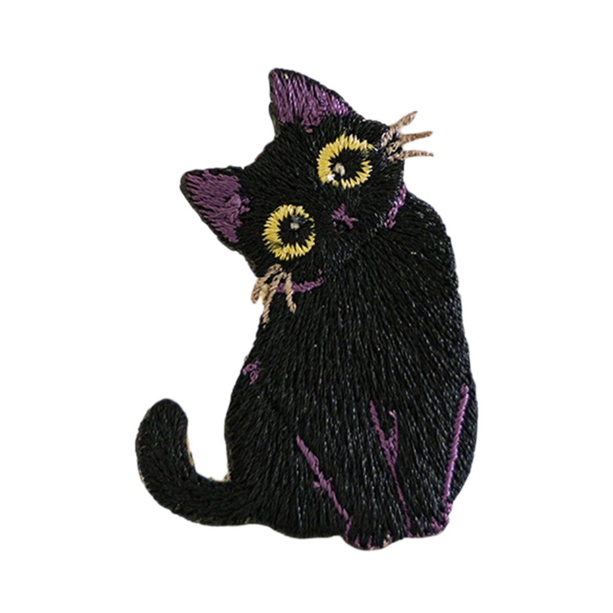 Rubbyoo Black Cat Embroidered Patch - Lovely Tote Bag Decor | Applique For Jackets And Backpacks - Cat G - image 2
