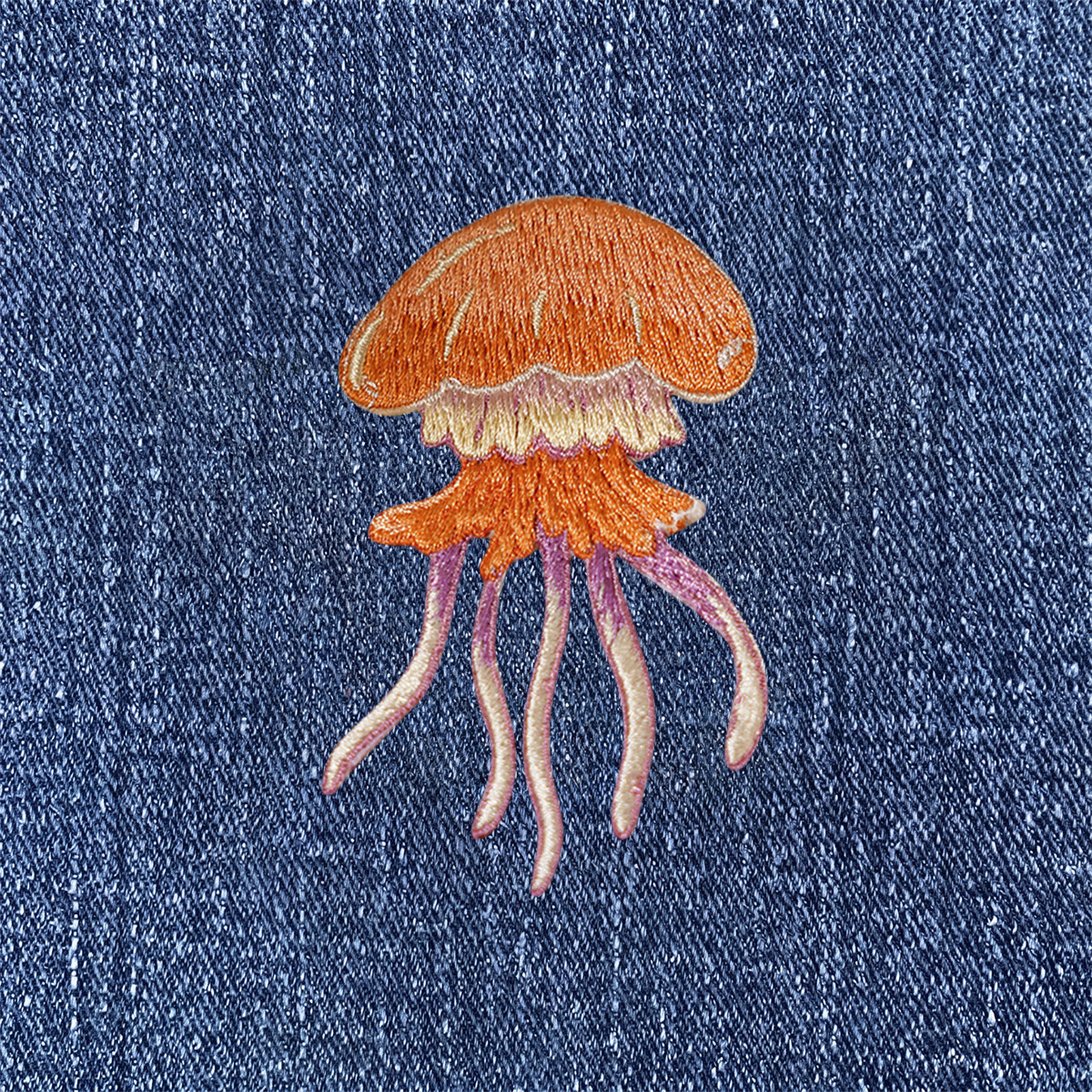Rubbyoo Jellyfish Embroidered Patch - Sea Creatures Iron-on Applique | Diy Patch For Clothing - image 2