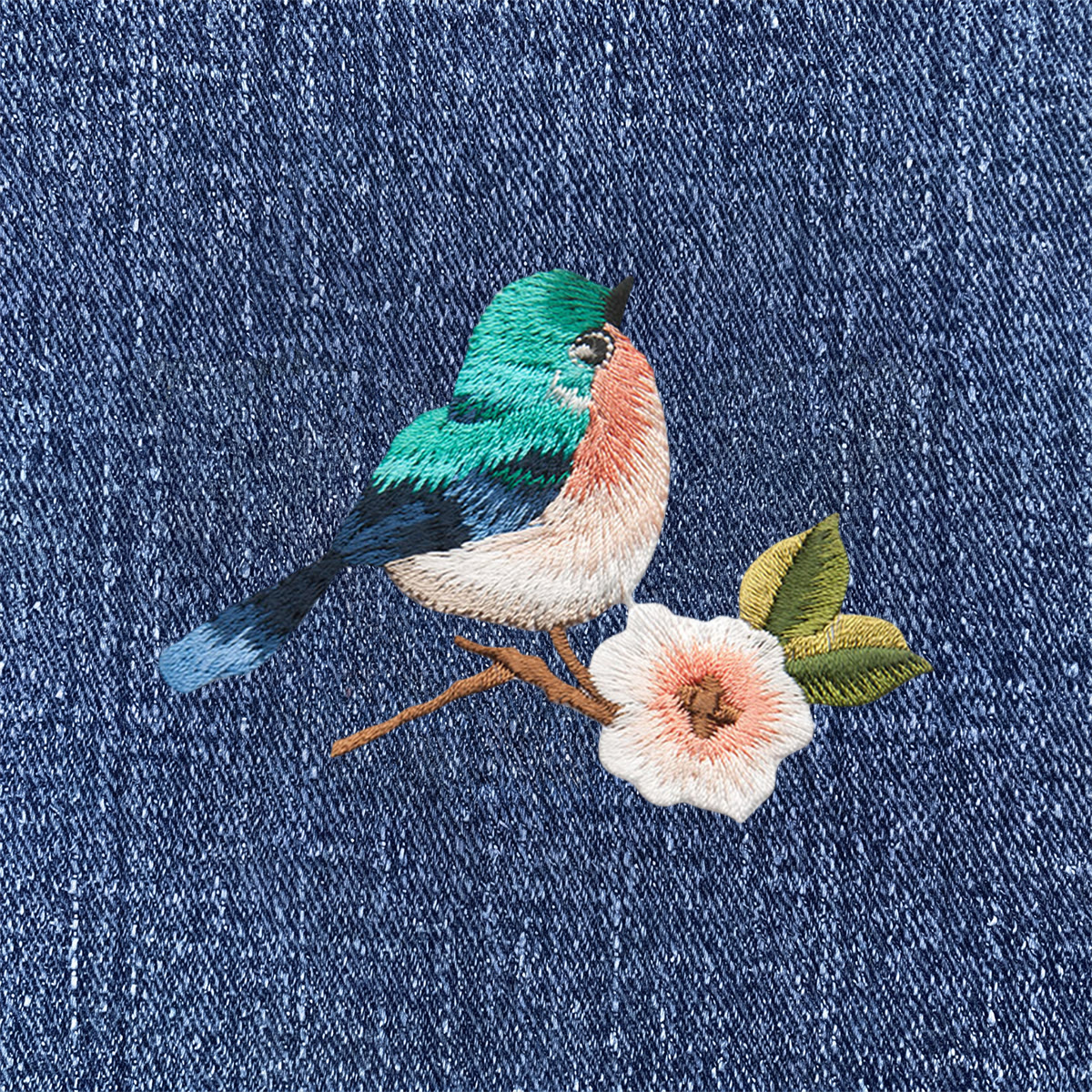 Rubbyoo Bird Embroidered Patch - Diy Colorful Iron On Applique | Unique Floral Backpack Decor - image 2