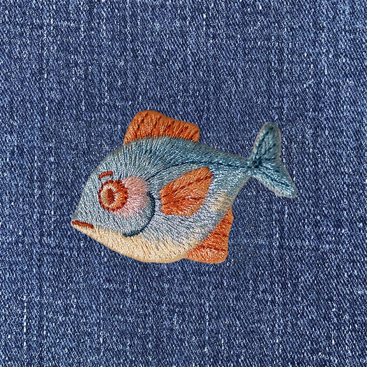 Rubbyoo Fish Embroidered Patch - Sea Creatures Iron-on Clothing Decor | Colorful Tropical Fish Applique - image 2