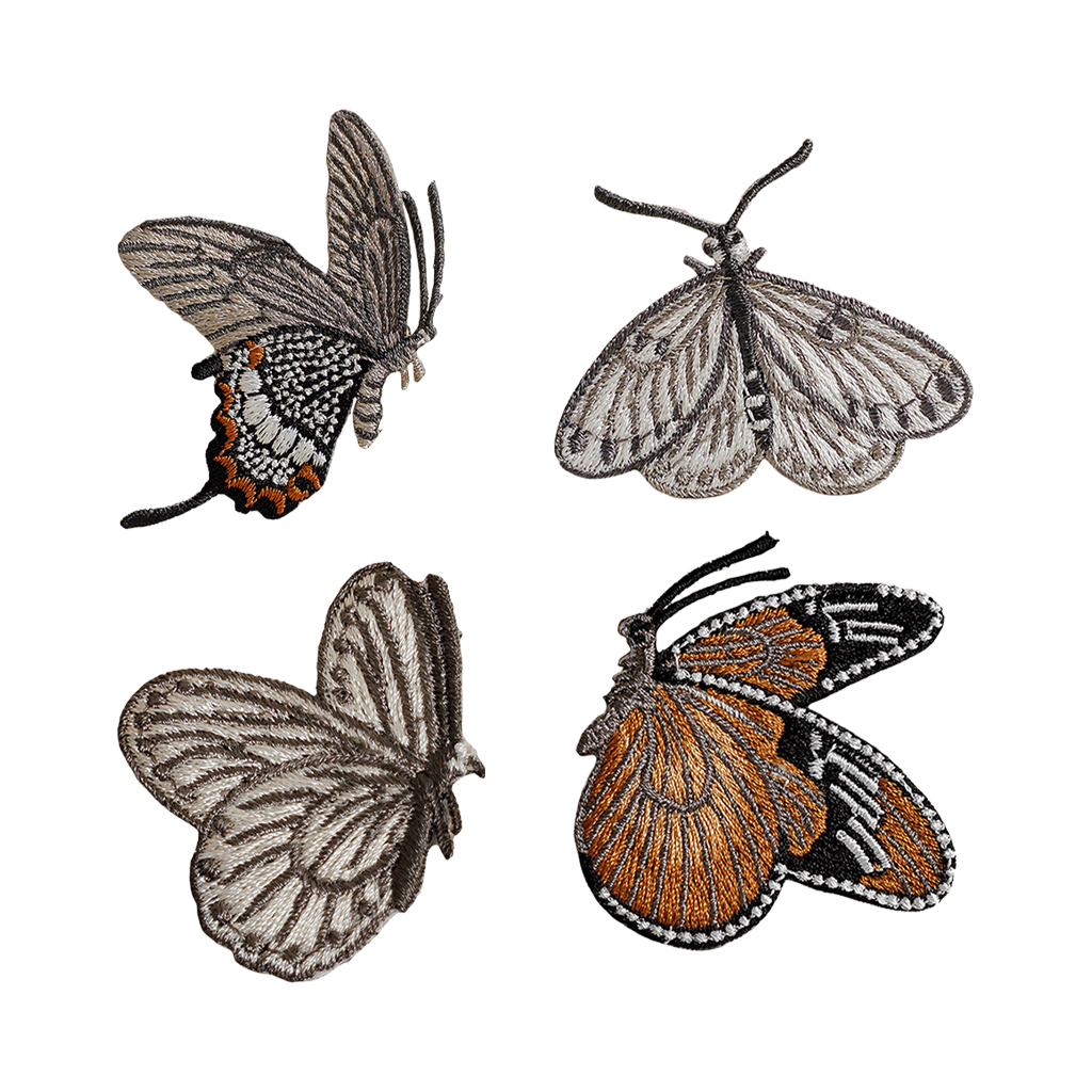 Rubbyoo Butterfly Embroidered Patch - Special Bag Decor | Insect Repair Applique - Mixed Set-4Pcs - image 1