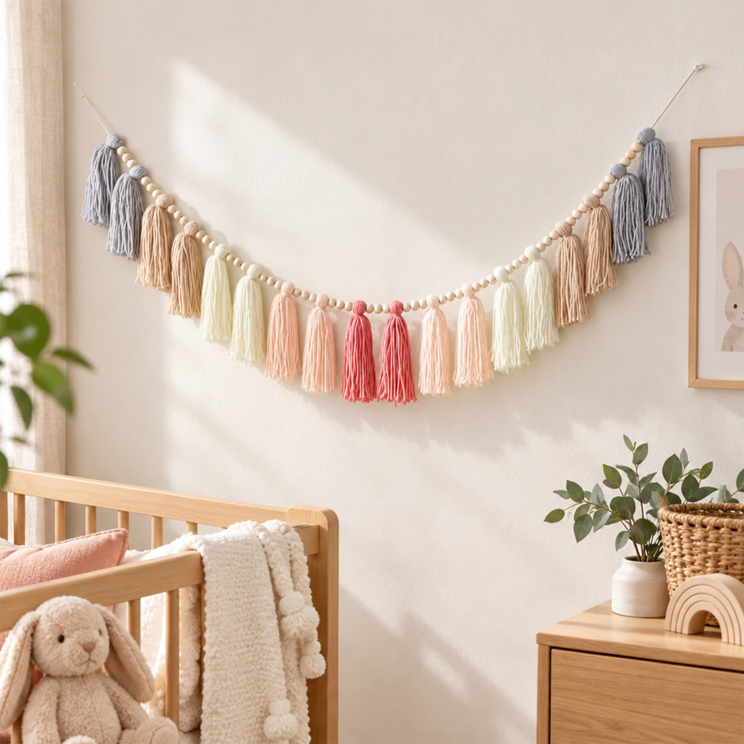 Rubbyoo Boho Colorful Wall Hanging - Playful Nursery Room Styling | Vibrant Nordic Interior Accent - image 2