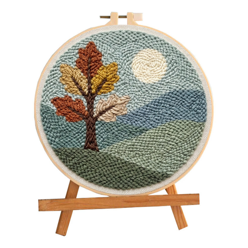 Standing Maple Tree Punch Needle Kit - Easy-to-do Handicraft For Nature Lover | Artistic Wall Hanging Art - image 9