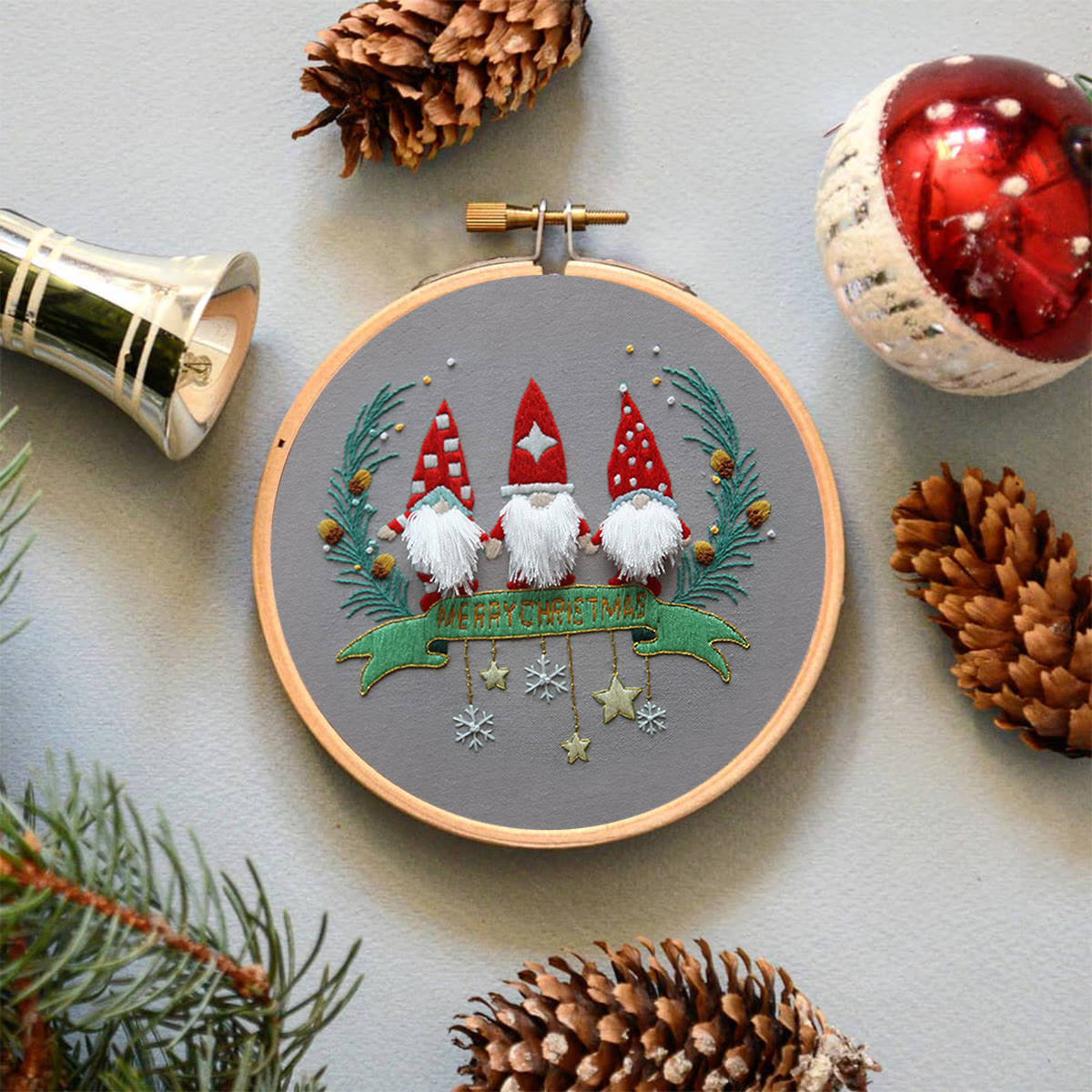 Rubbyoo Embroidery Kit-Three Santa Claus  - image 4