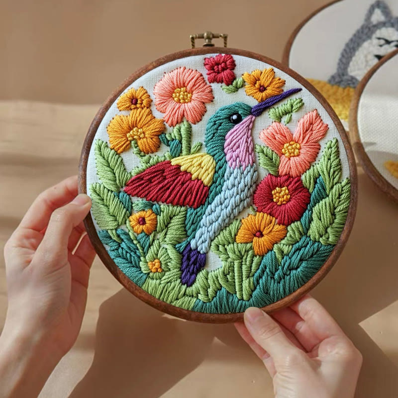 Hummingbird Punch Needle Kit - Beautiful Floral Craft | Diy Art For Bird Lovers - image 6