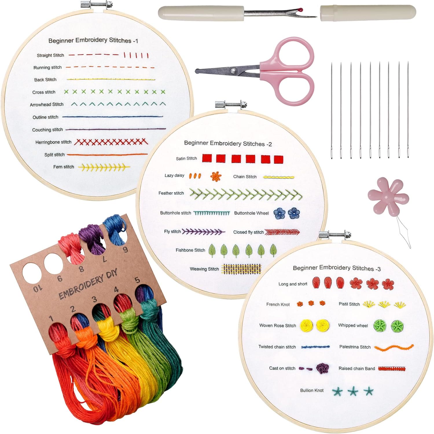 1Pack Embroidery Starter Kit For Adults - Pack-F - image 15