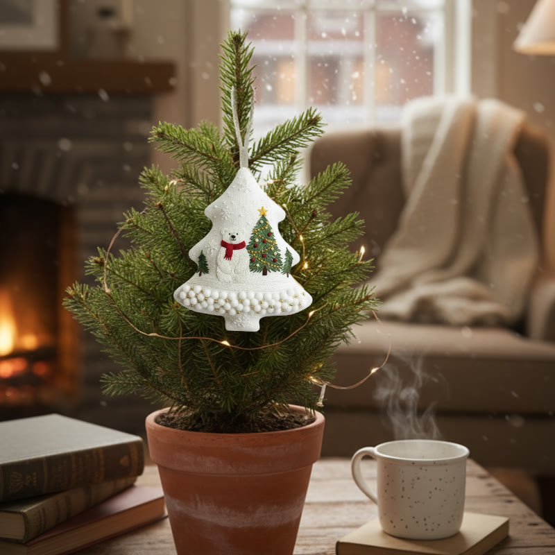 Rubbyoo Tree-shaped Embroidery Kit - Polar Bear Scene | Embroidery Starter Kit | Perfect Gift For Beginners - image 9