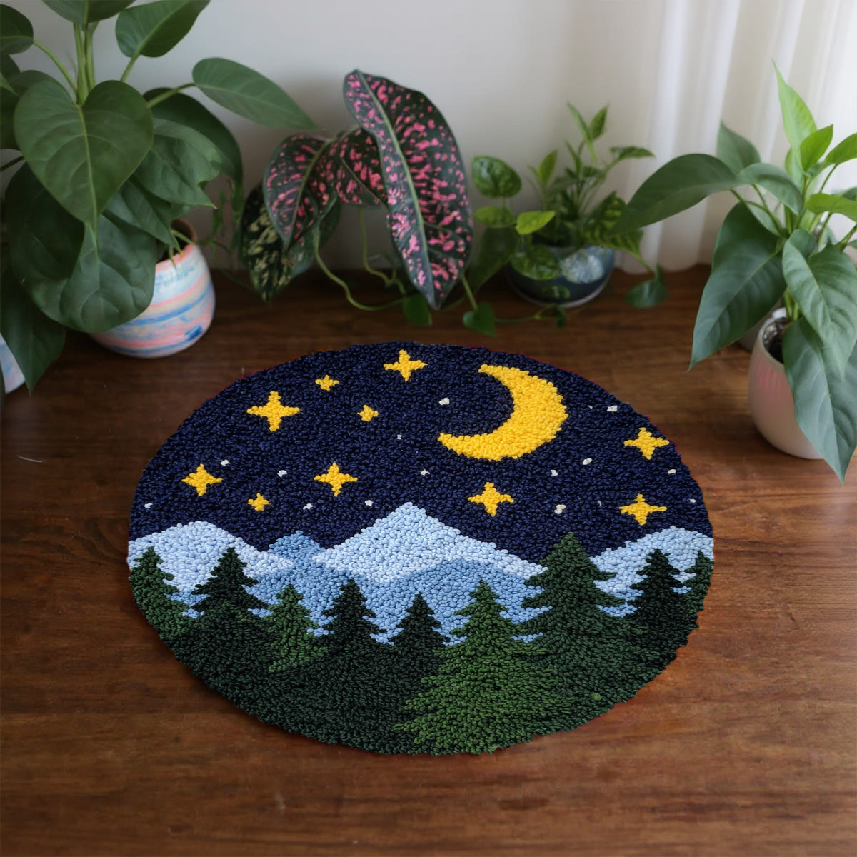 Rubbyoo Latch Hook Rug Kit - Night With Twinkling Stars | Creative Handmade Art | Suitable Craft For Beginner  - image 4