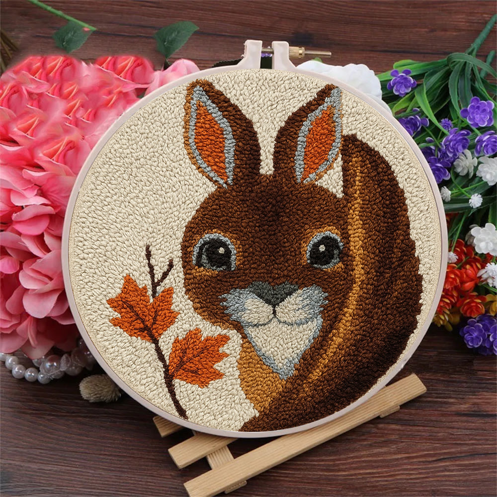 Autumn Bunny Punch Needle Kit - Handmade Craft | Ideal For Home Decor - image 4