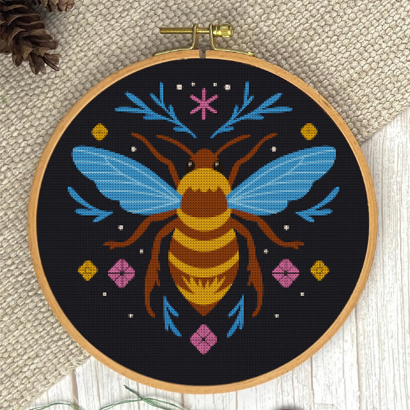  Cross Stitch Kit - Fantasy Bee | Diy Insect Handicraft | Unique Hanging Ornament  - image 4