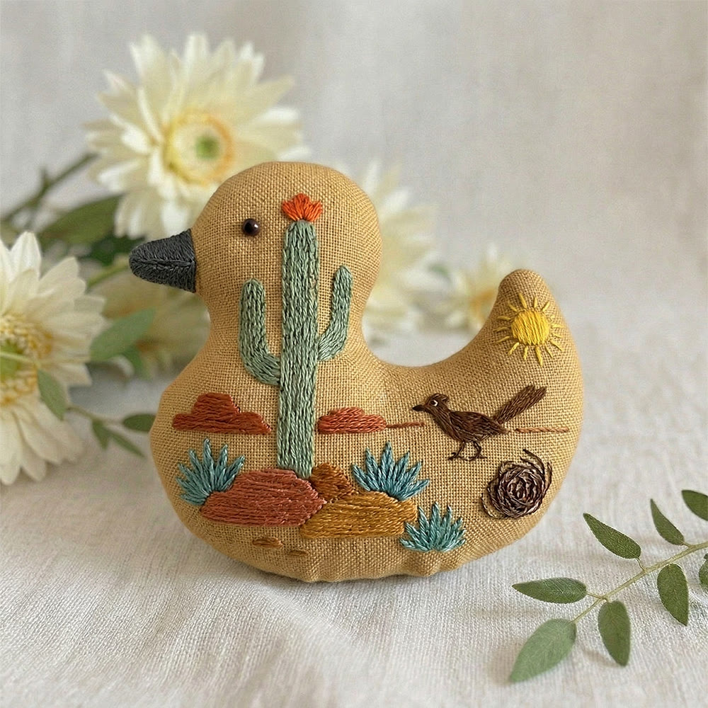Rubbyoo Duck Embroidery Kit - Desert Scenery | Diy Sewing Toy | Adorable Handmade Ornament - image 6