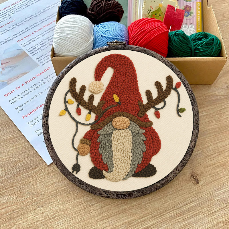 Christmas Gnome Punch Needle Kit - Christmas Wall Decor | Diy Holiday Gift Idea  - image 8