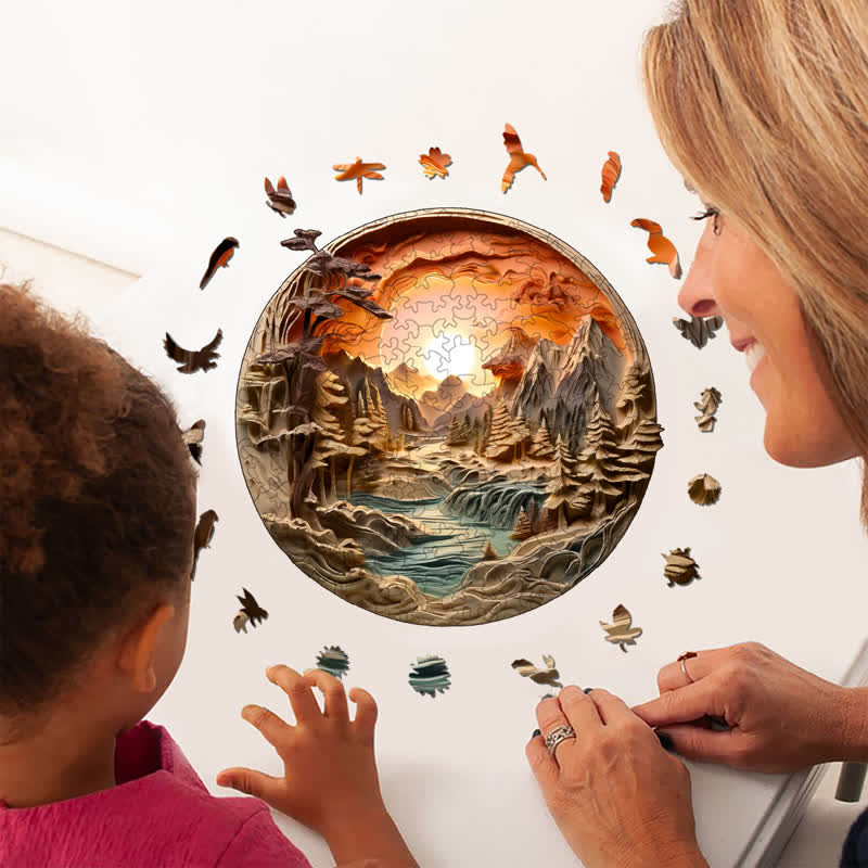 3D vision inside the cave-9 - Wooden Jigsaw Puzzle