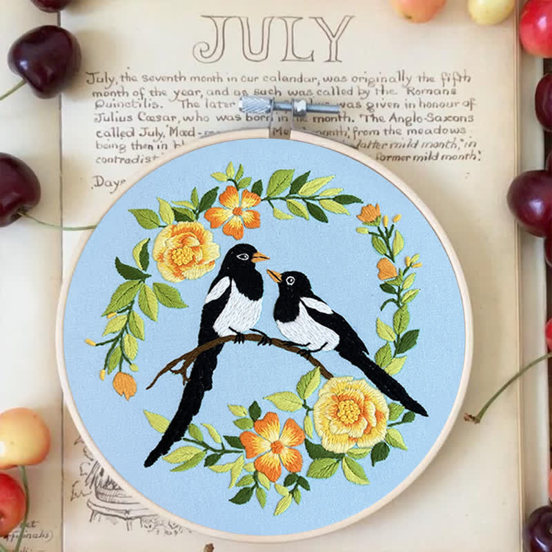 Rubbyoo Embroidery Kit - Love Birds And Flowers - image 3