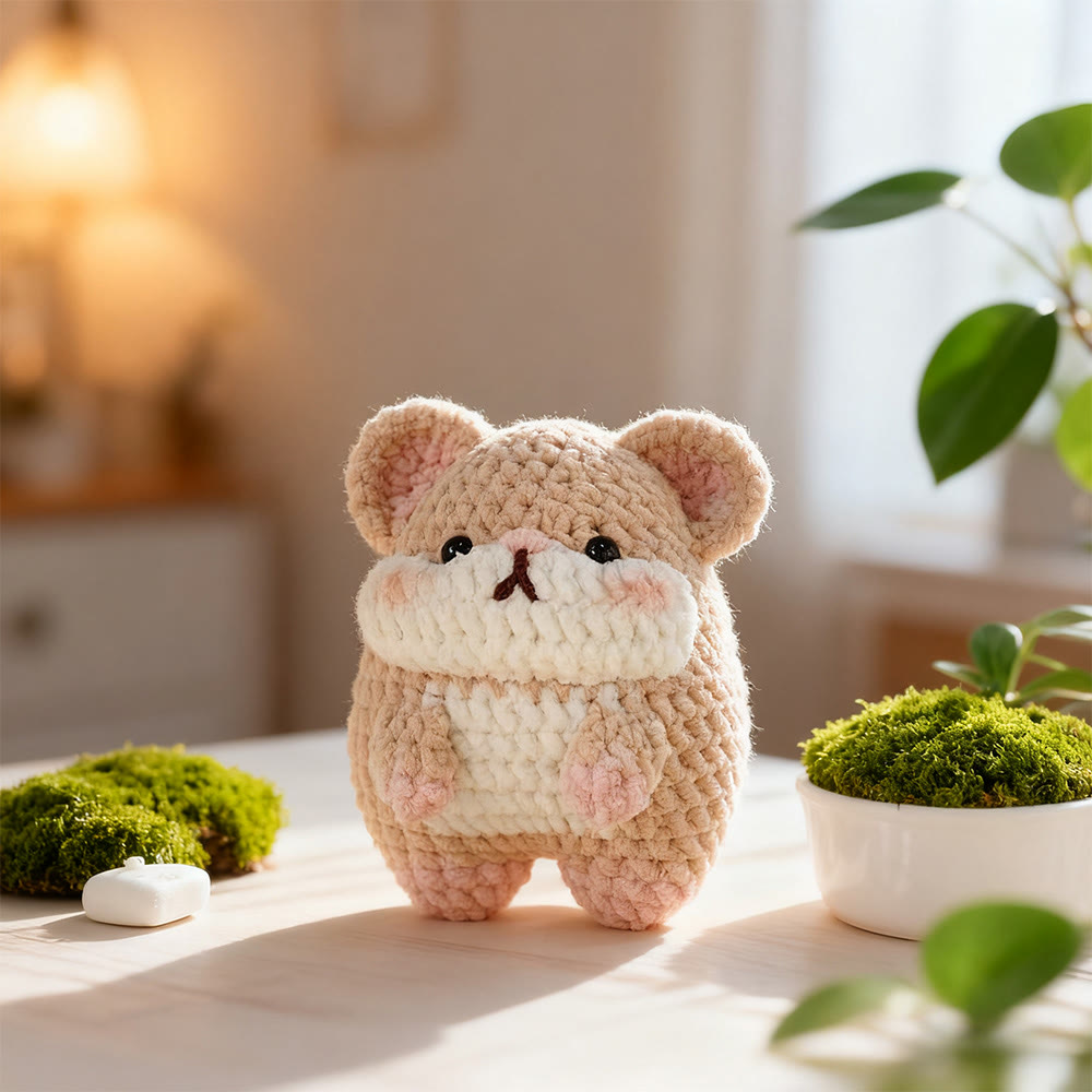Diy Handmade Chubby Hamster Crochet Kit - Adorable Bag Hanging Doll | Diy Handmade Gift For Kid - image 4