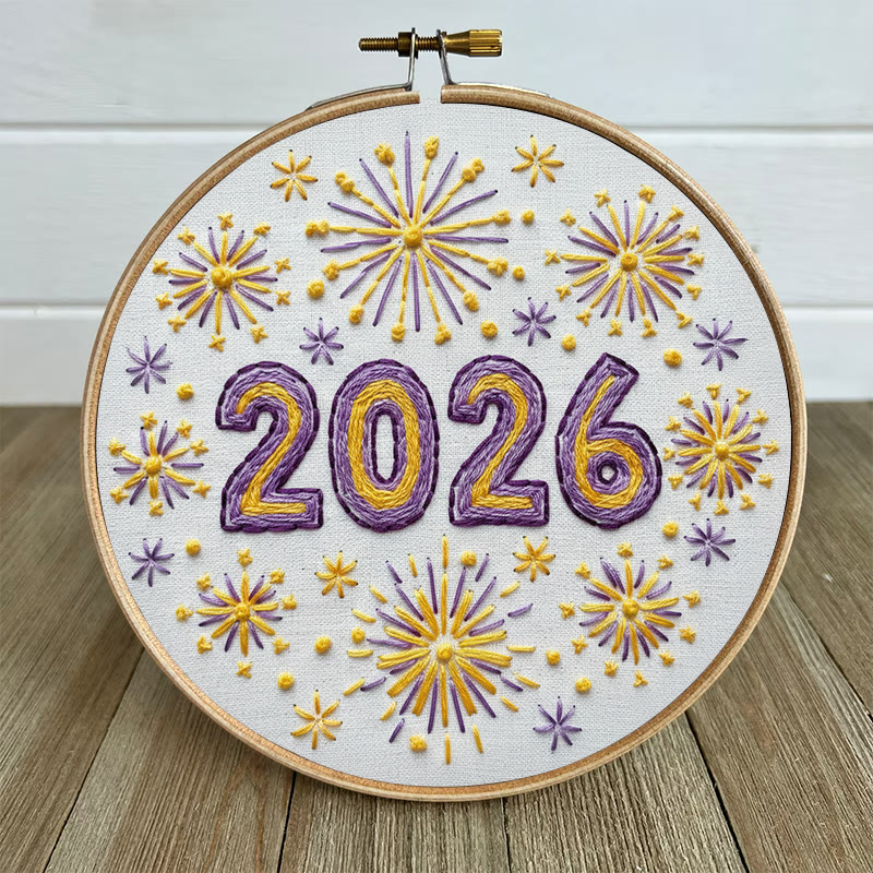 Rubbyoo Embroidery Kit - 2026 New Year | Diy New Year Collection | Perfect For Home Ornament - image 5