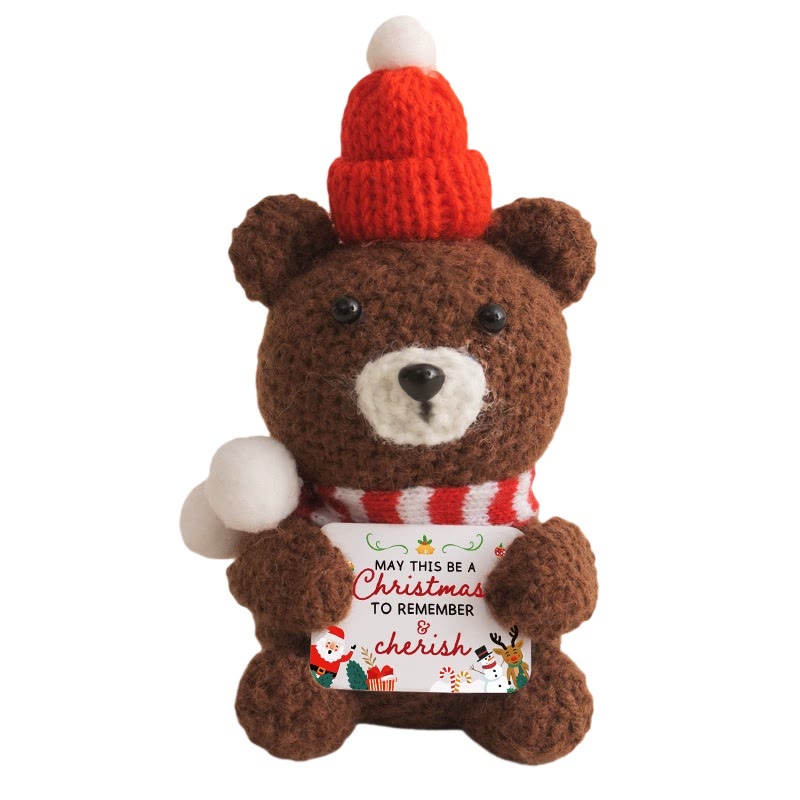 Rubbyoo Crochet Christmas Ornament - Cute Figurine For Festive Display | Cozy Seasonal Shelf Decoration - Bear - image 7