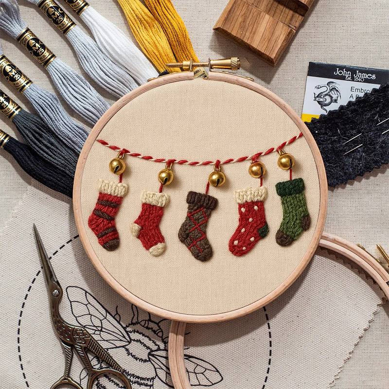 Rubbyoo Embroidery Kit - Christmas Socks | Holiday Decorative Craft | Diy Handmade Needlework - image 8