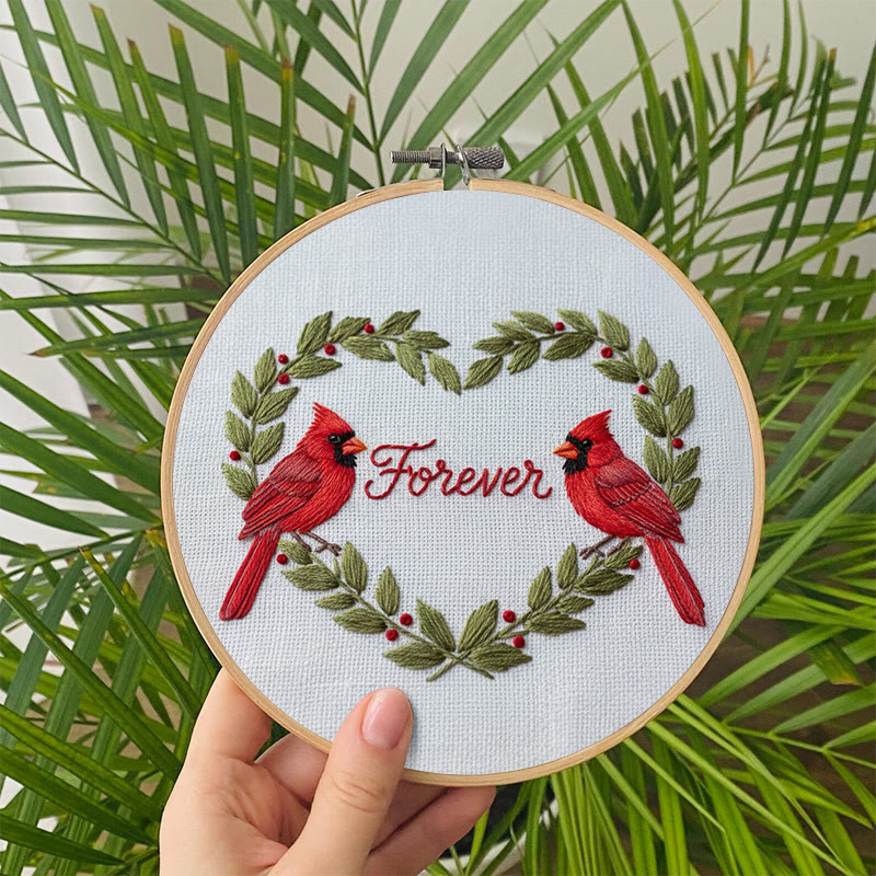 Rubbyoo Embroidery Kit - Forever Love | Handmade Bird Craft | Diy Valentine Gifts - image 5