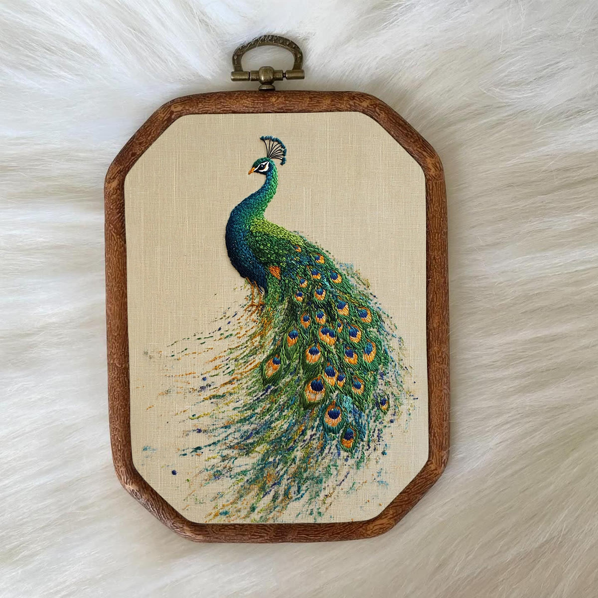 Rubbyoo Embroidery Kit-   Beautiful Tail Peacock 2 - image 8