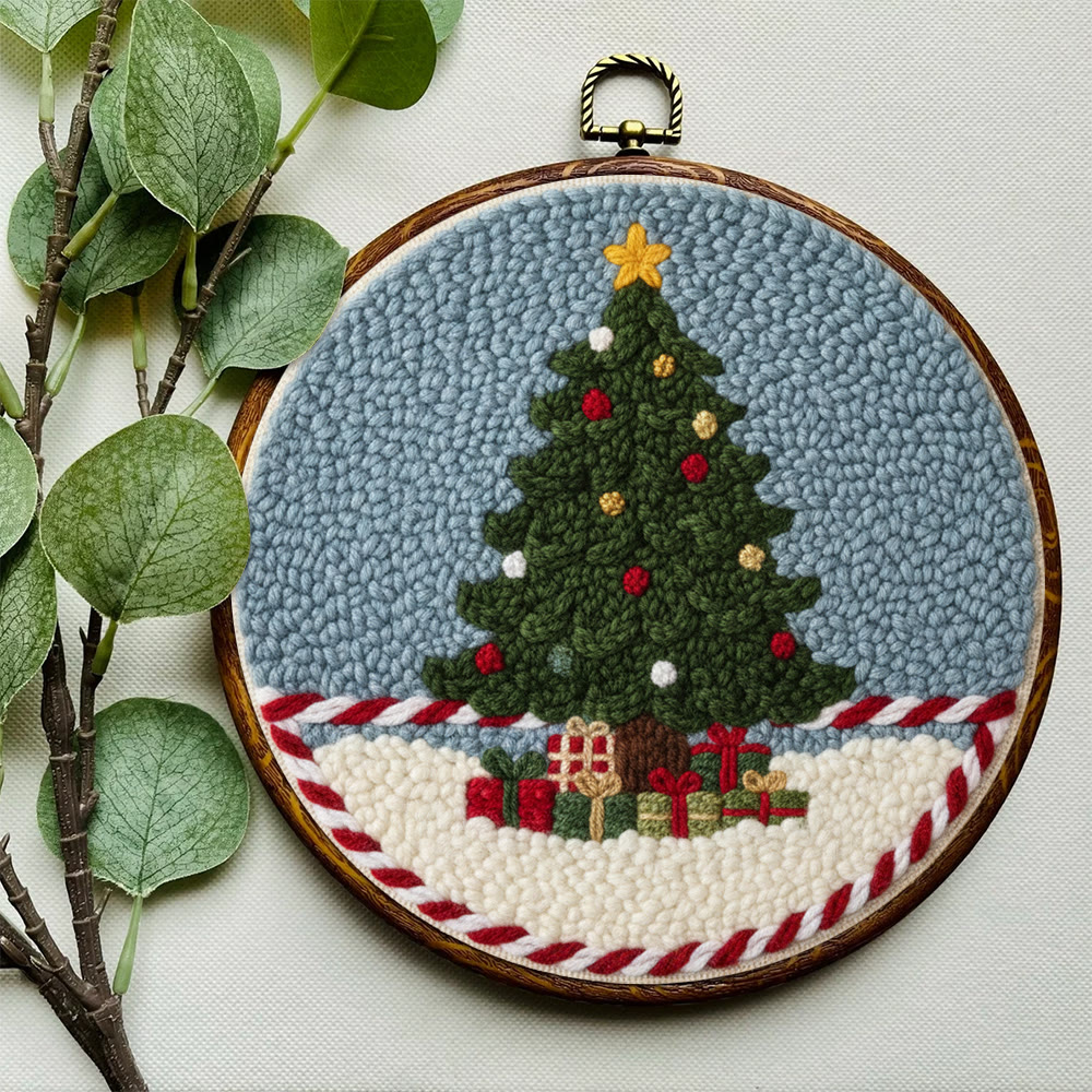 Festive Christmas Tree Punch Needle Kit – Beginner-Friendly Project | Cheerful Holiday Accent - image 9