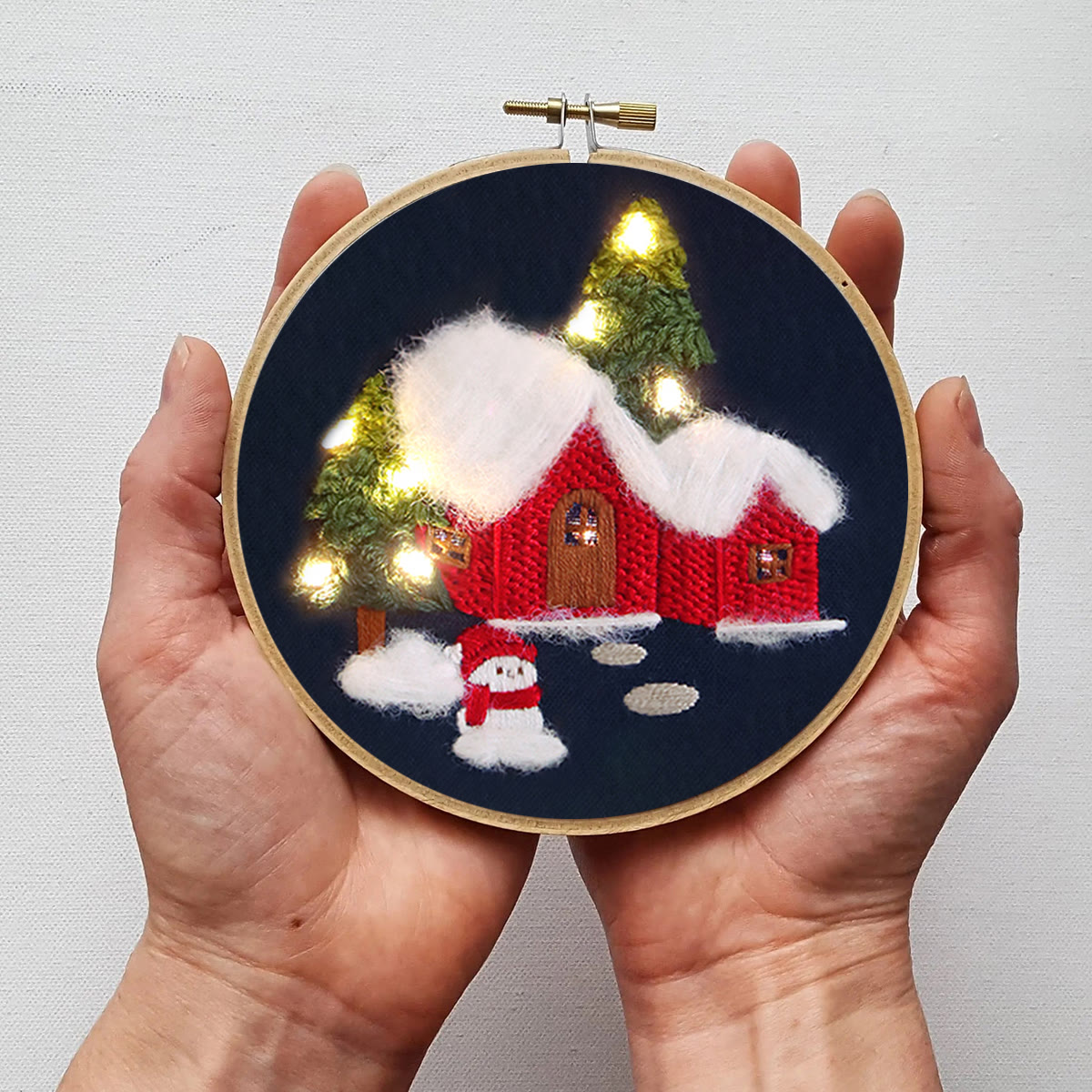 Rubbyoo Embroidery Kit - Christmas Snowy House | Handmade Holiday Ornament | Perfect Gifts For Friend  - image 8