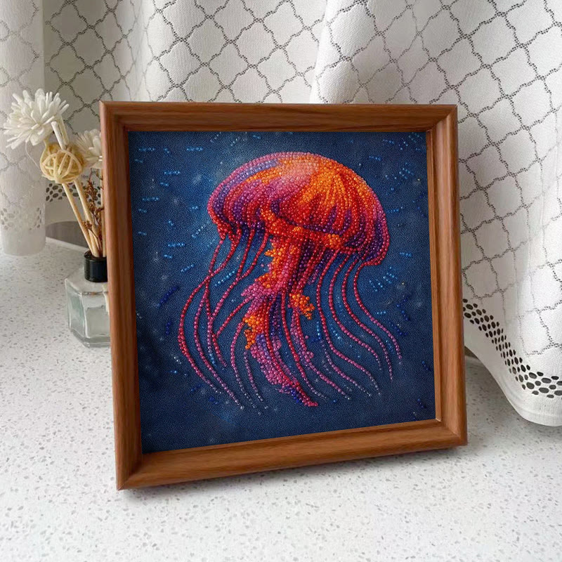 Rubbyoo Bead Embroidery Kit - Glowing Jellyfish | Creative Handmade Gifts | Handicraft For Beginners - image 10