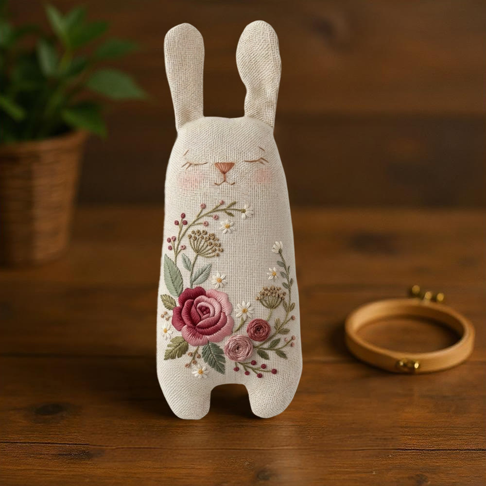 Rubbyoo Bunny Toy Embroidery Kit -  Blooming Flower | Stuffed Rabbit Toy | Easy Sewing Kit - image 8