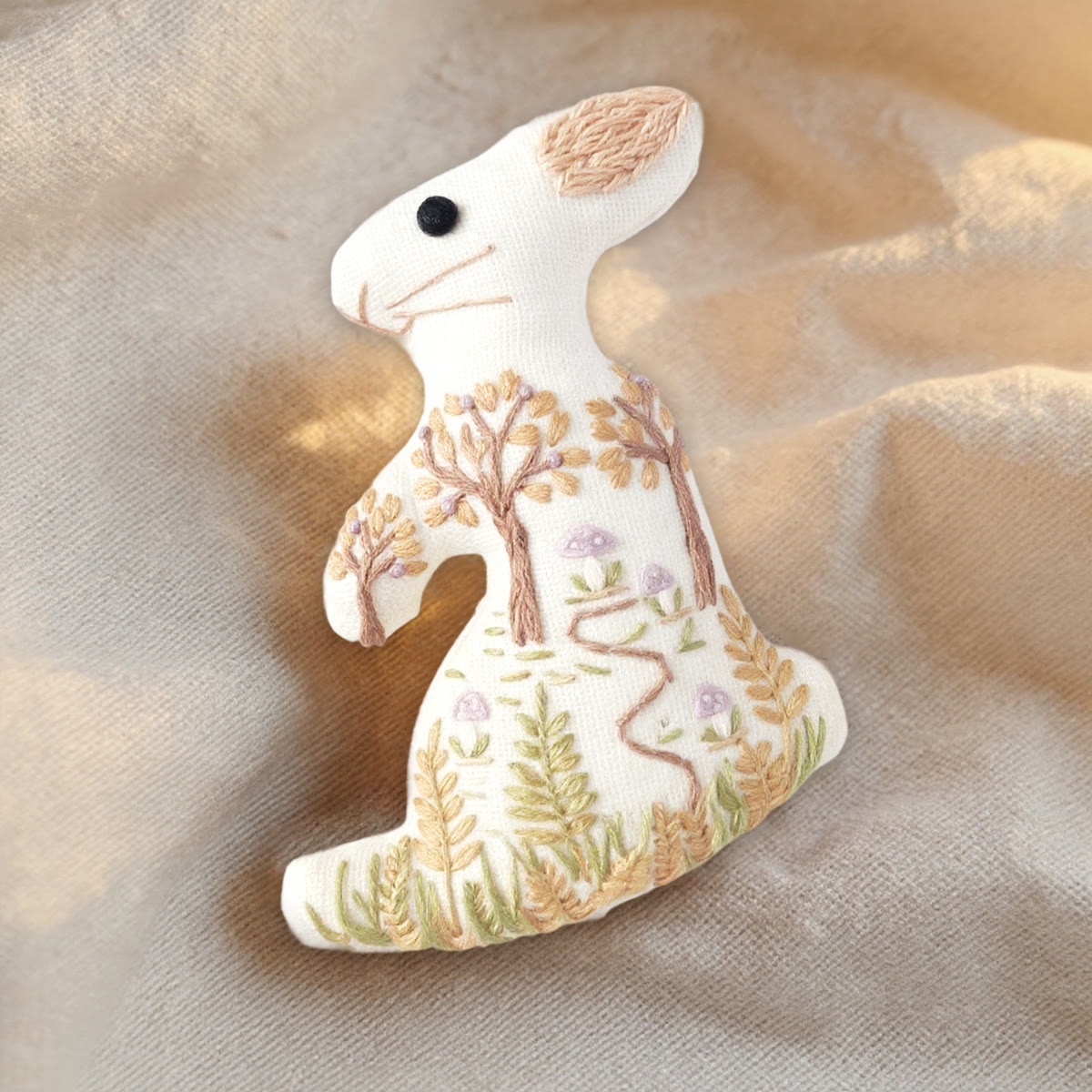 Rubbyoo Rabbit Embroidery Kit - Vibrant Forest | Creative Bunny Artwork | Perfect Gift For Animal Lovers - image 7