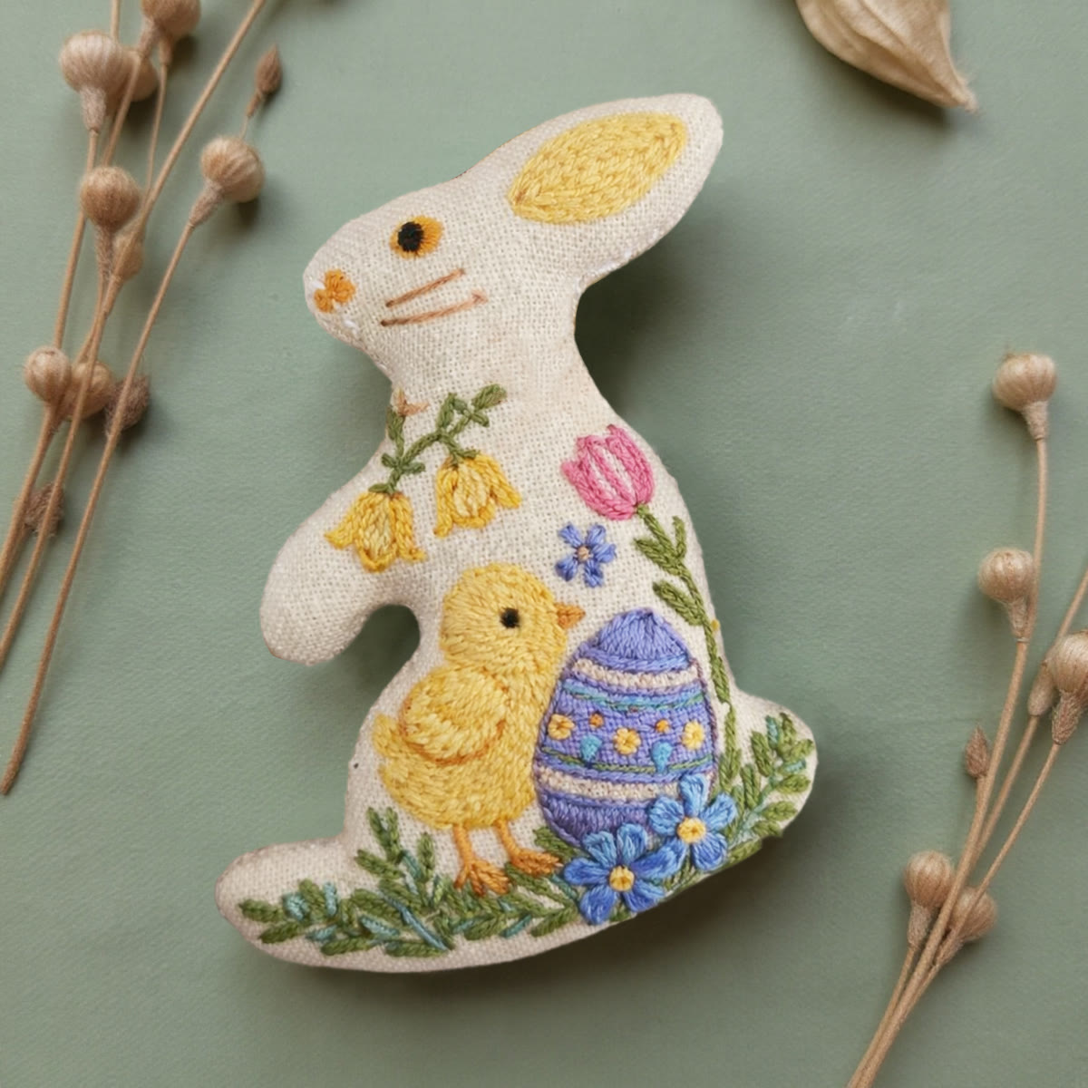 Rubbyoo Rabbit Embroidery Kit - Chick And Egg | Handmade Easter Decor | Lovely Bunny Craft  - image 5