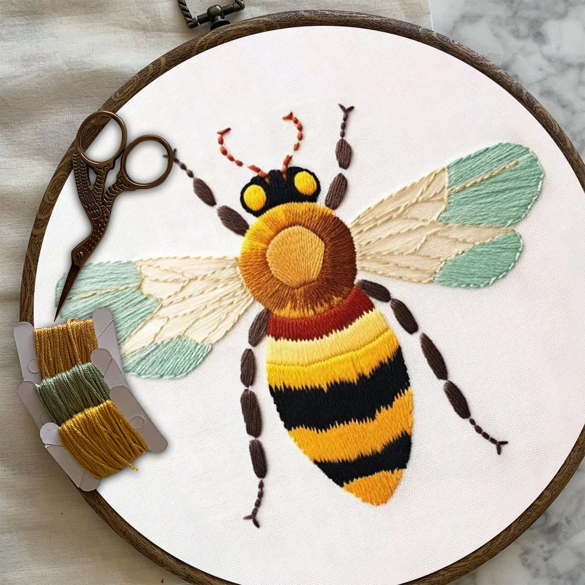 Rubbyoo Embroidery Kit- Bumble Bee| Diy Craft Kits  For Beginners - image 7