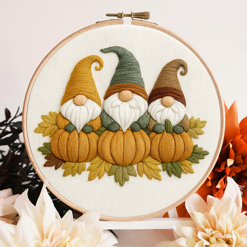 Rubbyoo Embroidery Kit - Pumpkin Gnome | Autumn Handmade Craft | Halloween Home Decor - image 6