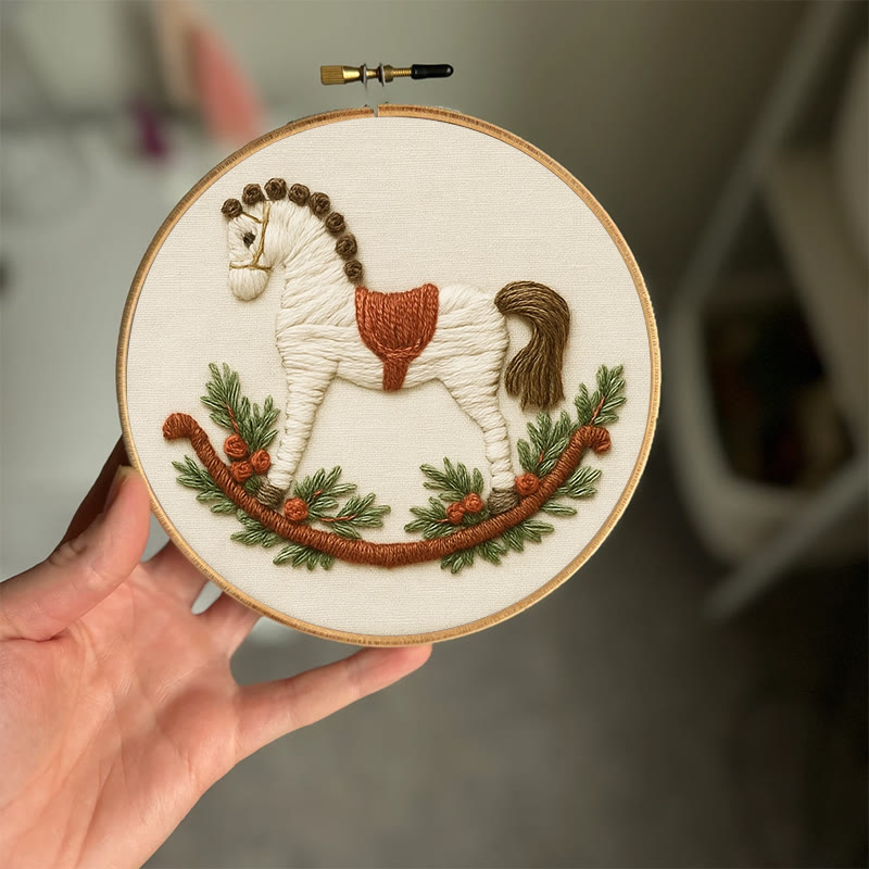 Rubbyoo Embroidery Kit - Rocking Horse | Perfect Home Decor | Nice Handmade Gift - image 8