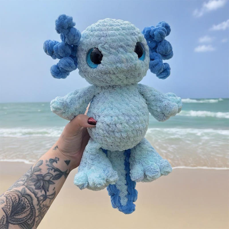 Diy Handmade Baby Axolotl Crochet Kit - Plush Crochet Toy | Creative Sewing Craft  - B - image 3