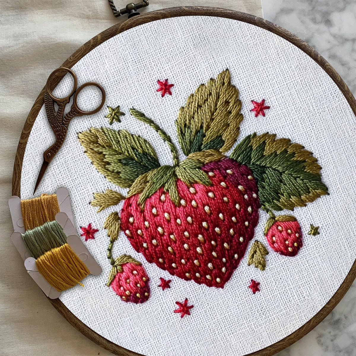 Rubbyoo Embroidery Kit- Cute Strawberry - image 7