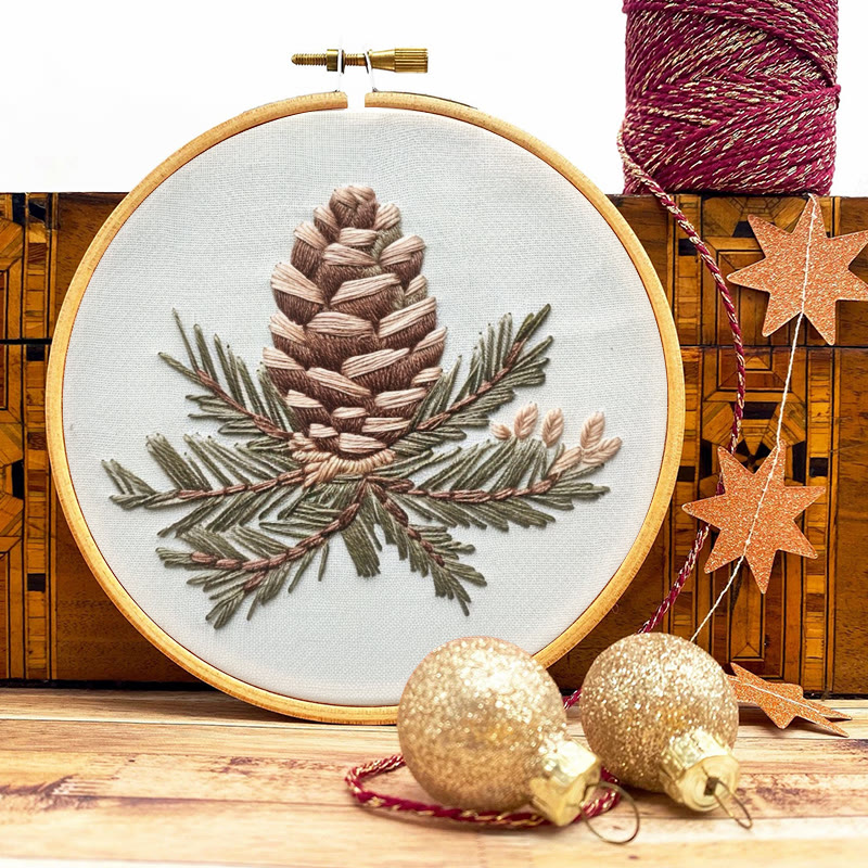 Rubbyoo Embroidery Kit- Pinecone Branch - image 9