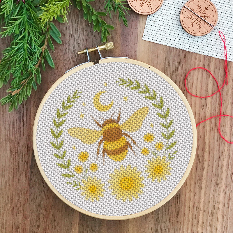  Cross Stitch Kit - Celestial Bee | Perfect Gifts For Crafter|  Diy Home Decor - image 6