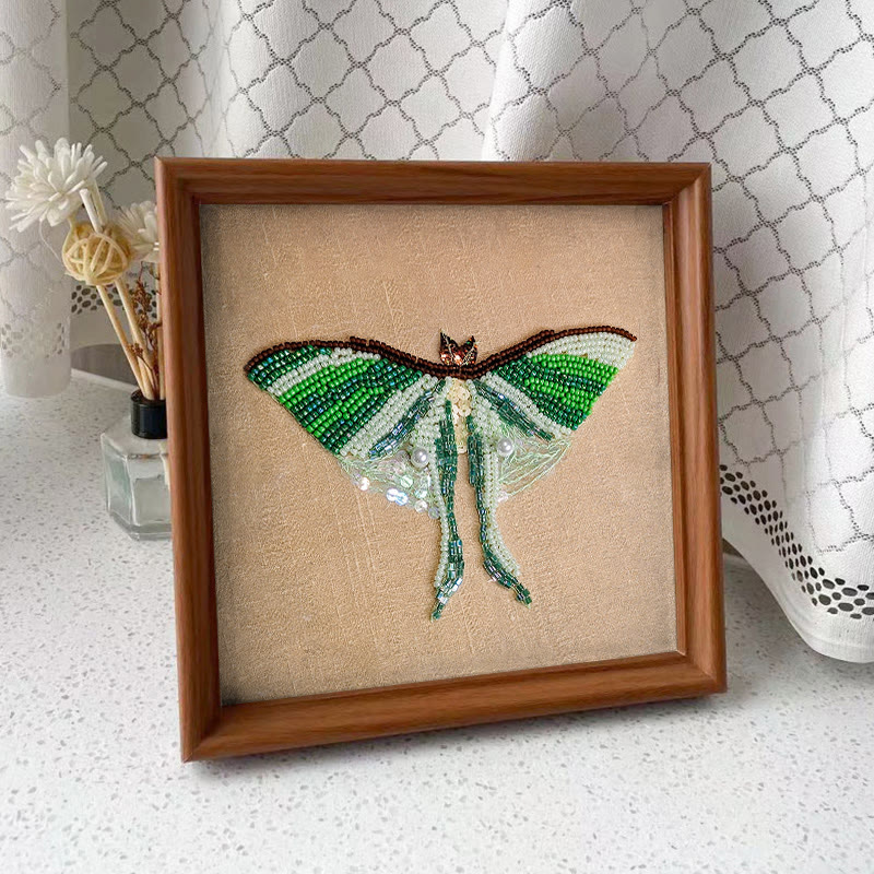Rubbyoo Bead Embroidery Kit - Green Luna Moth | Exquisite Handmade Craft | Nice Home Decor - image 10
