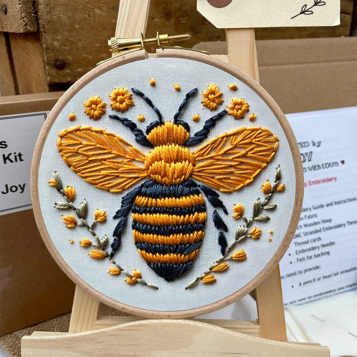 Rubbyoo Embroidery Kit - Cute Yellow Bee - image 6