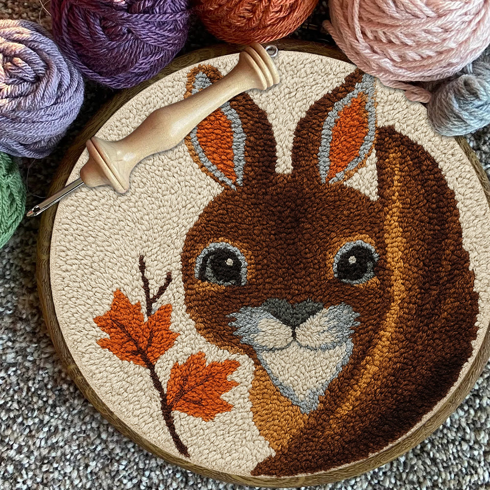Autumn Bunny Punch Needle Kit - Handmade Craft | Ideal For Home Decor - image 11
