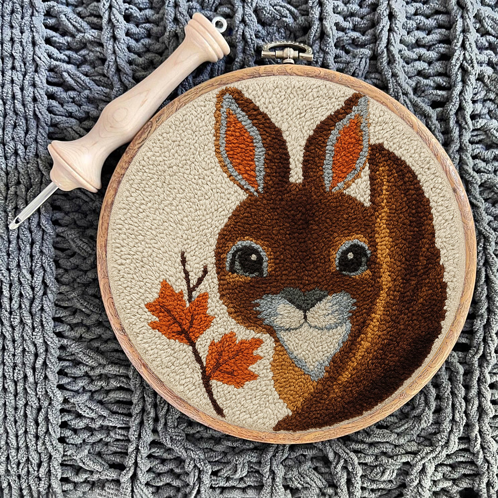 Autumn Bunny Punch Needle Kit - Handmade Craft | Ideal For Home Decor - image 9