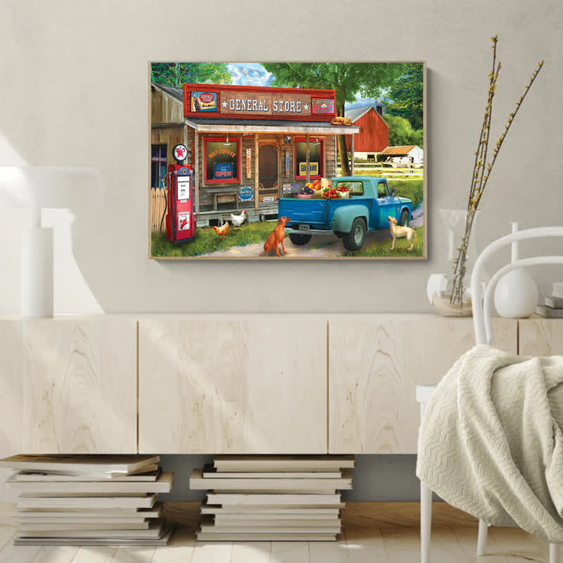 Rubbyoo A Stop at the Store - Wooden Jigsaw Puzzle