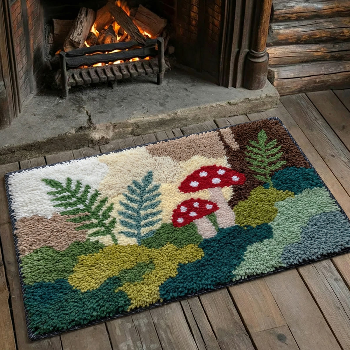 Rubbyoo Latch Hook Rug Kit - Moss Plant | Aesthetic Floor Mat | Vintage Handmade Art  - image 3