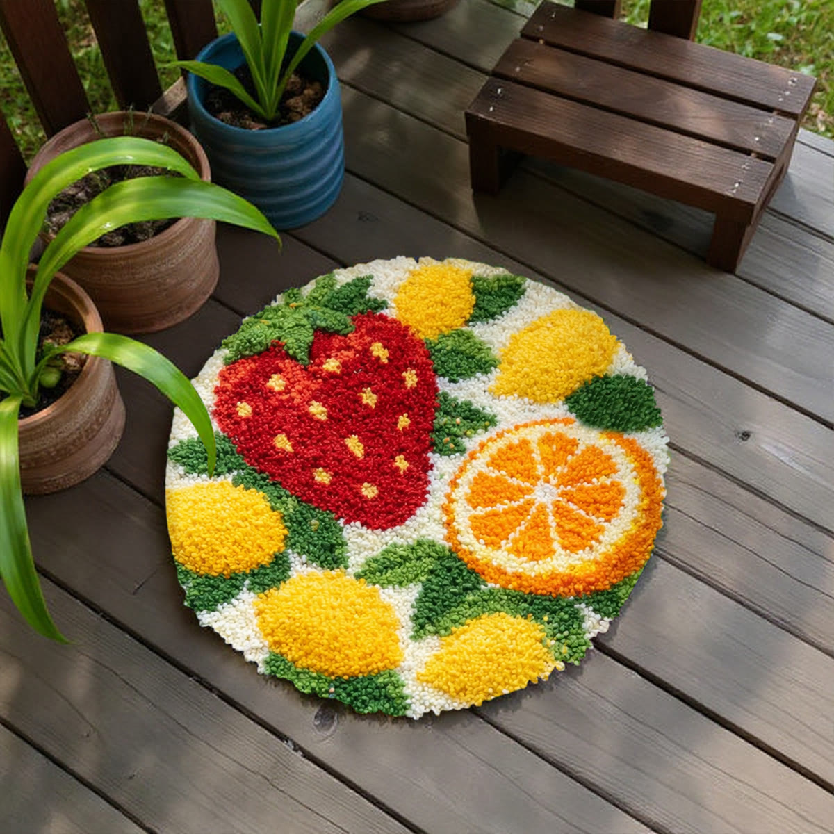 Rubbyoo Latch Hook Rug Kit - Fruit | Beginner Handmade Craft | Unique Home Decor - image 6